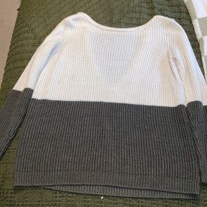 Cream and Green Sweater